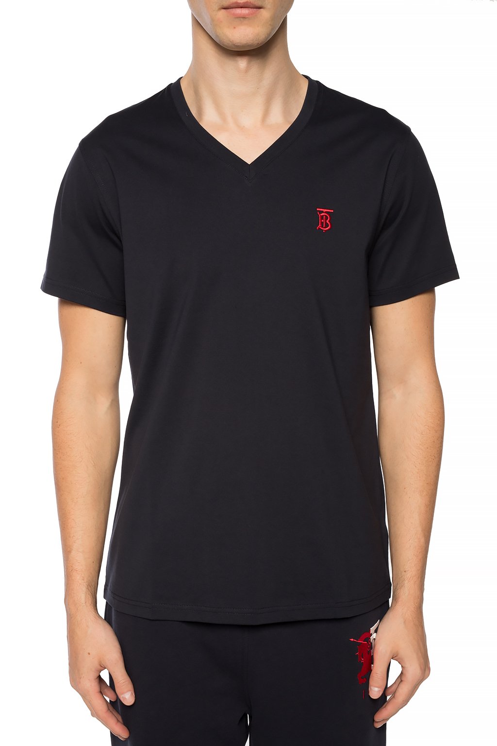 Burberry v neck t shirt on sale